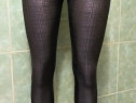 Pantaloni leggings dama PNK Casual editie lux negru glossy mar.34(noi)