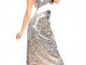 Rochie din paiete Glamour Silver - s