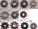 Pinion 6, 7, 11, 13, 14, 20, 44 dinti!. bicicleta, scuter, motor Noi