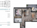 Apartament 2 camere, 53 mp, etaj intermediar, bloc nou, Zona