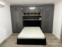 Mobila dormitor MDF completa cu pat tapitat