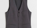 Vestă de costum Slim Fit H&M gri, mărime 36 (S/M)
