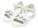 Sandale Clibee fete F25 | Sandale elegante albe | Sandale pe
