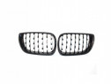 Grila Diamant cu Rama Neagra Lucioasa - BMW Seria 3 E46 (2002-2004)