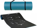 Saltea FERRINO, pentru yoga, dimensiune 186*61*8 mm, albastru/negru