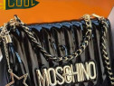 Genti Moschino  new model logo metalic  auriu