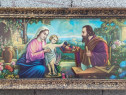 Tablou litografie icoana veche Sfanta Familie Sacra Famiglia