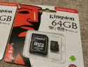 64GB Card Memorie microSD KINGSTON clasa 10 adaptorSD memory