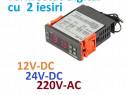 Termostat digital stc1000 - 12V DC, 24VDC si 220V AC senzor