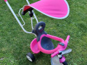 Tricicleta Smoby Baby Balade Plus, cu roti silentioase, roz