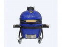 Kamado Grill 14 inch (36 cm) Blue cu roti