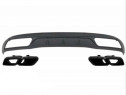 Difuzor & Ornamente Toba - Mercedes W205 Clasa C Sedan Evacuare Neagra