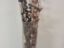 Vaza Sticla & Flori Decorative