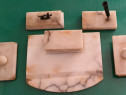 Set articole birou marmura, vintage (contine 6 piese)