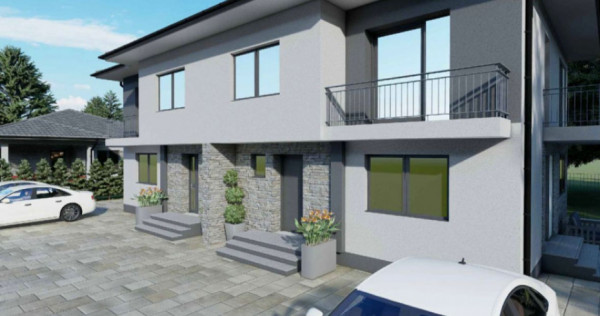 Duplex de vanzare, 124 mp, la rosu sau semifinisat