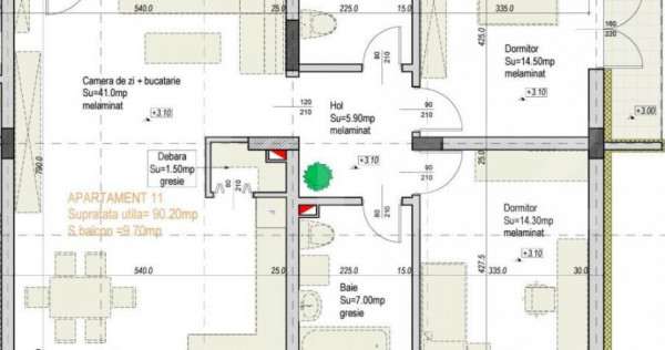 Apartament nou în ansamblu rezidențial 90,20 mp, santandre