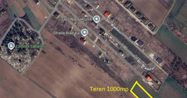 Săbăreni, teren intravilan 1000 mp