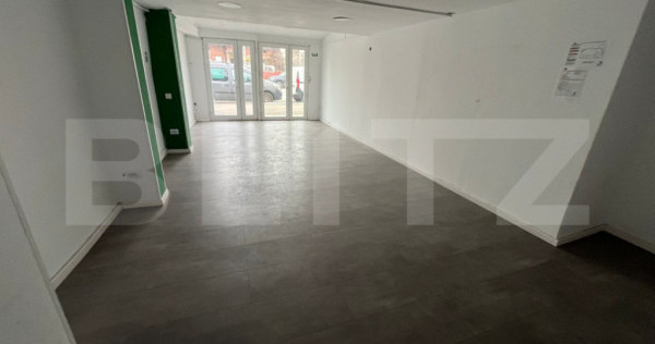 Spațiu comercial 65 mp, open space – zonă intens circula