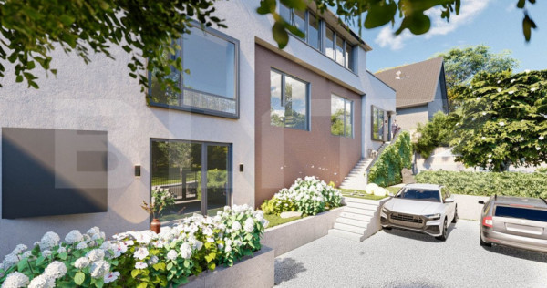Duplex pe 3 nivele, 6 camere, 222 mp, semifinisat, zona grui
