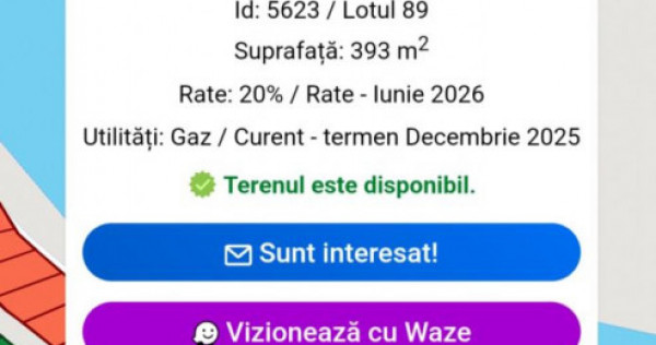 Spre vanzare teren intravilan cu utilități jud calarasi,