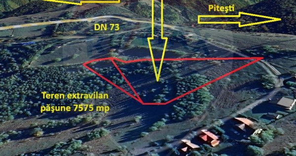 Teren 7,575 mp moieciu / dn 73 moieciu