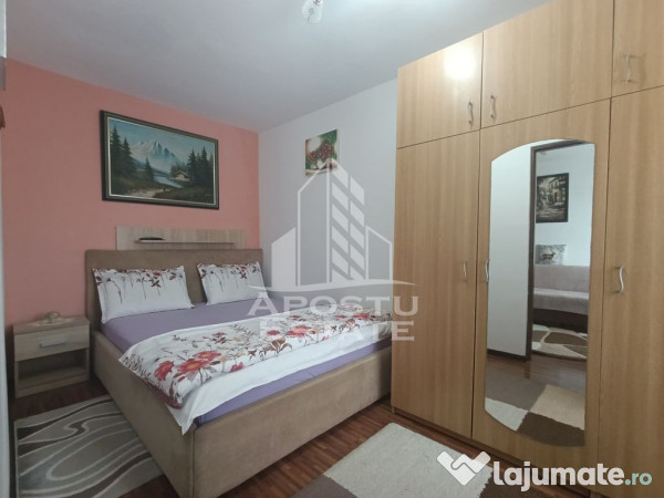 Apartament 2 camere, izolat interior, etaj 3, mobilat&uti...