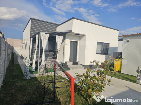 Casa moderna pe parter, 73 mp utili, teren 300 mp in zona al