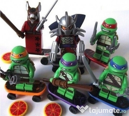 Set 6 Minifigurine Noi Tip Lego Testoasele Mutante Ninja 60 Lei Lajumate Ro