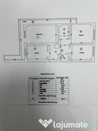 Alexandru - 3 camere, etaj 1, 92mp, bloc din 1985