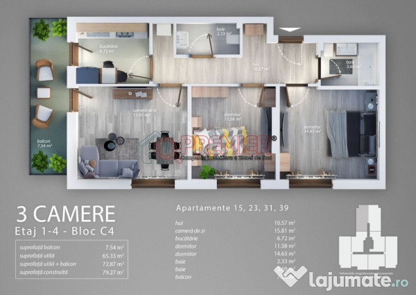 Apartament 3 camere Metalurgiei - Lidl Kaufland Berceni