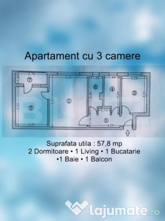 Apartament cu 3 camere, etaj 2, Calea Sagului