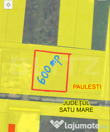 Teren intravilan 600 mp. paulesti