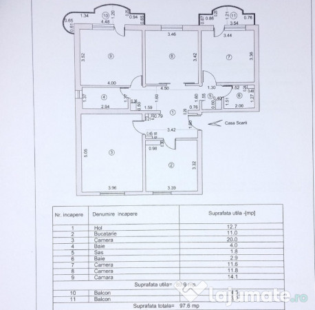 Vând apartament 4 camere