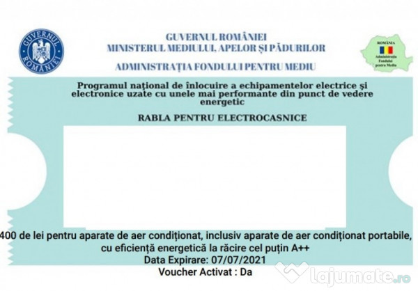 Voucher Rabla Electrocasnice Aer Conditonat 150 Lei Lajumate Ro