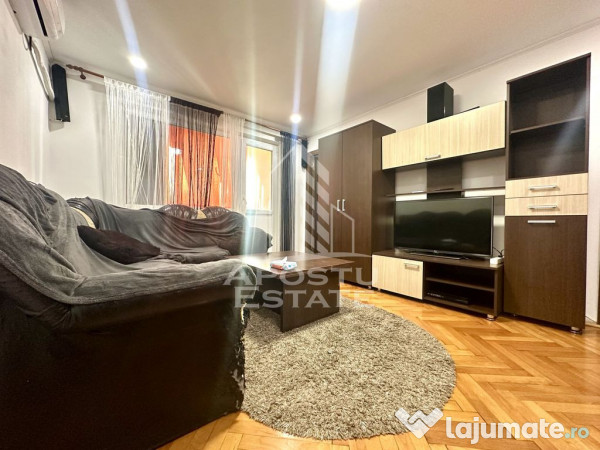 Apartament 3 camere, mobilat, centrala proprie, zona Giro...