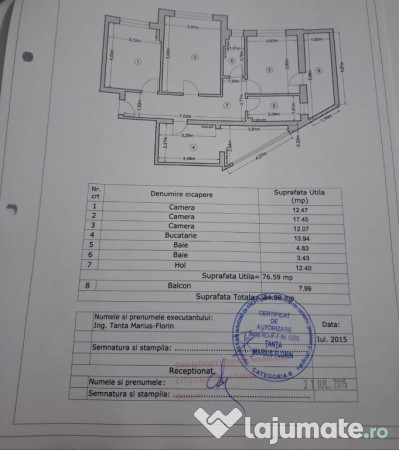 Apartament 3 Camere Mobilat/Utilat Popesti Drumul Fermei