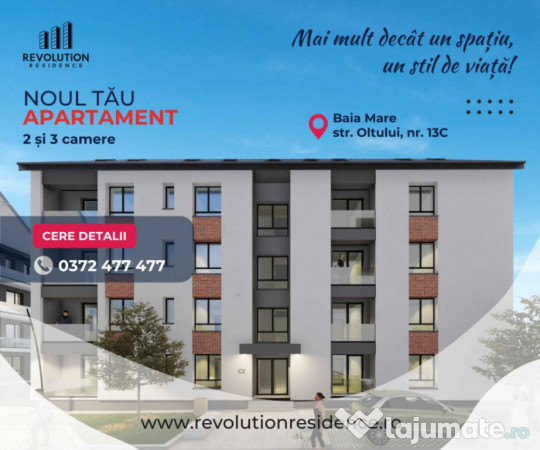 New! comision 0% - apartamente 2 si 3 camere - oltului 13c, baia mare