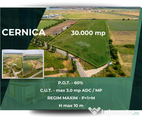 Teren de 30.000 mp în cernica – pentru dezvoltare reziden
