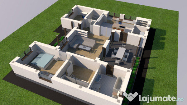 Casa 130 mp plus teren 4174mp in slatioarele la 15 km de pitesti