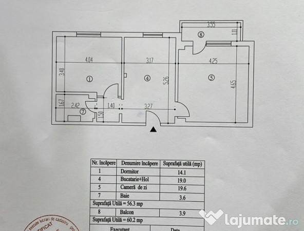 Apartament 2 camere Buzaului (B-uri), etaj 3.