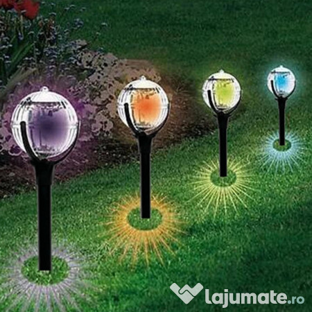 Lampi Solare Led Multicolor Forma Sfera 40 Lei Lajumate Ro