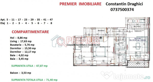 Metalurgiei - Postalionului - 3 camere - 86238 euro