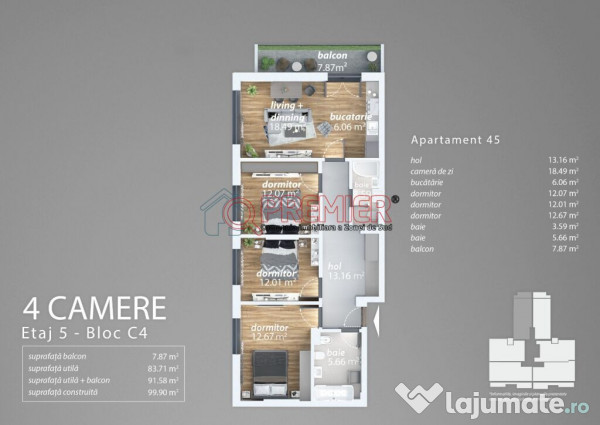 Apartament cu 4 camere - Metalurgiei Berceni