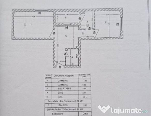 Apartament 2 camere, stare buna, Budimex