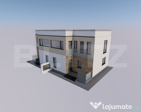 Duplex modern, 2 camere, 110 mp utili, 220 mp, teren, zona B